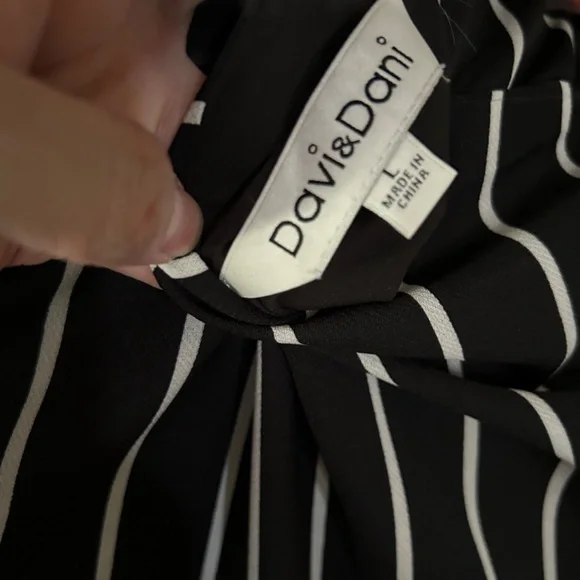 Die With Your Boots On - Davi & Dani Pinstripe Skort Romper - Picture 12 of 12